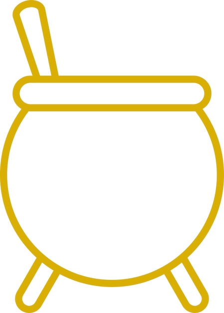 Estilo del icono del caldero de diseño vectorial