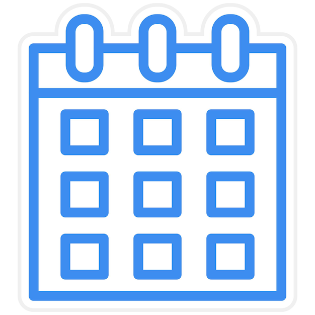 Estilo del icono del calendario de diseño vectorial