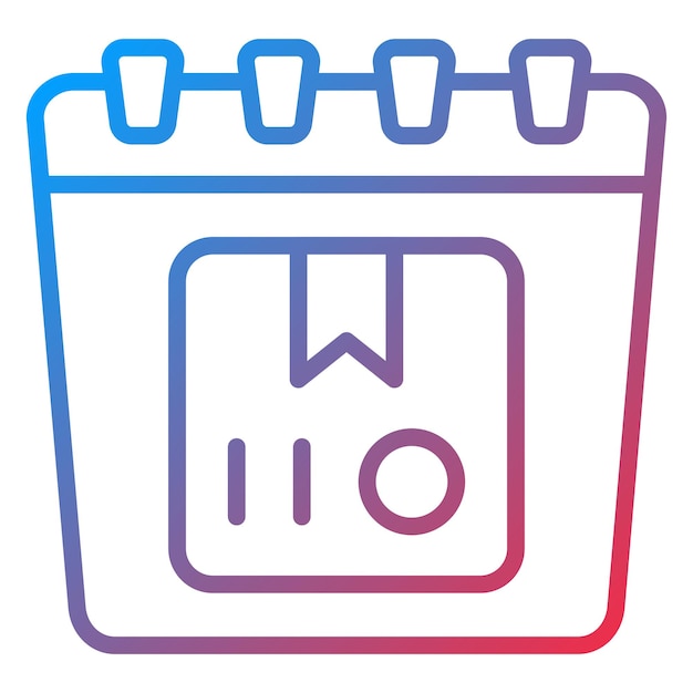 Estilo del icono del calendario de diseño vectorial