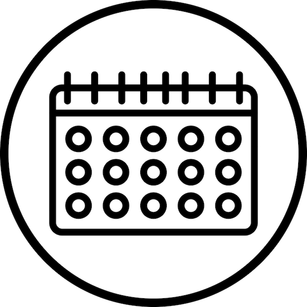 Estilo del icono del calendario de diseño vectorial