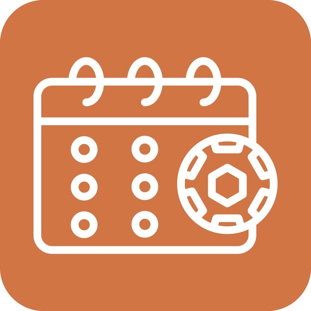 Estilo del icono del calendario de diseño vectorial