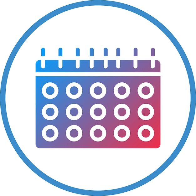 Estilo del icono del calendario de diseño vectorial