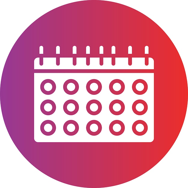 Vector estilo del icono del calendario de diseño vectorial