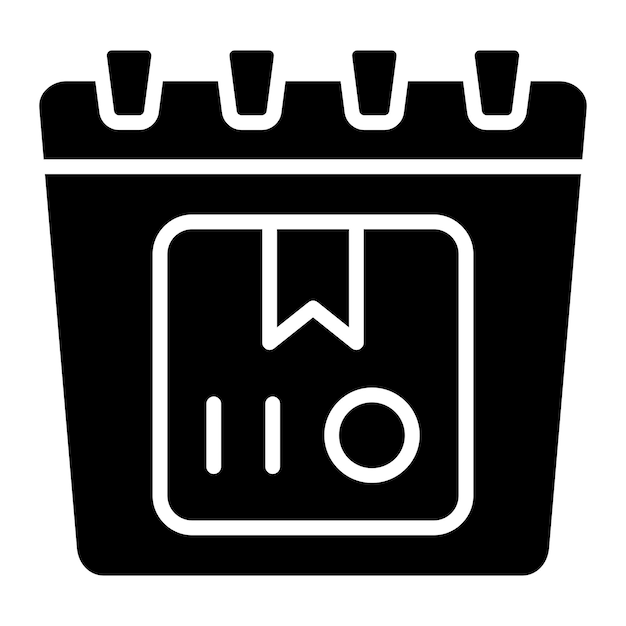 Estilo del icono del calendario de diseño vectorial