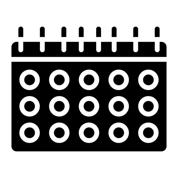 Estilo del icono del calendario de diseño vectorial