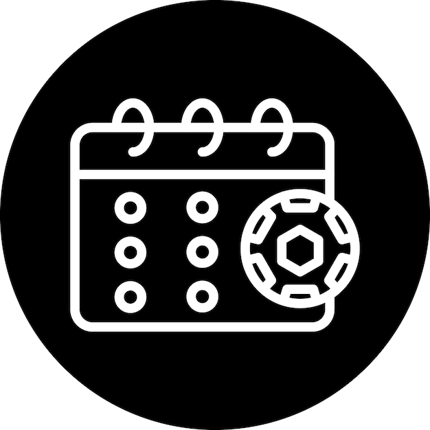 Estilo del icono del calendario de diseño vectorial