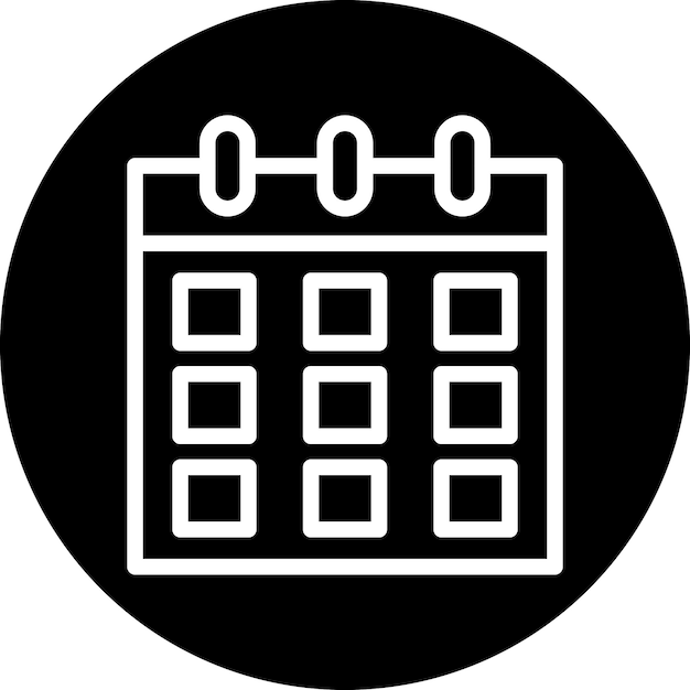 Estilo del icono del calendario de diseño vectorial