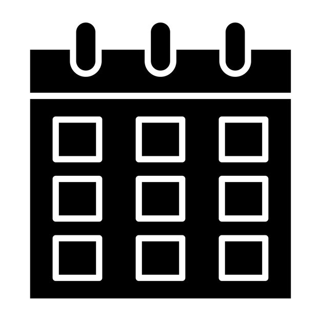 Estilo del icono del calendario de diseño vectorial