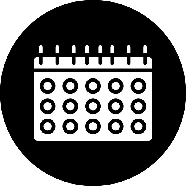 Estilo del icono del calendario de diseño vectorial