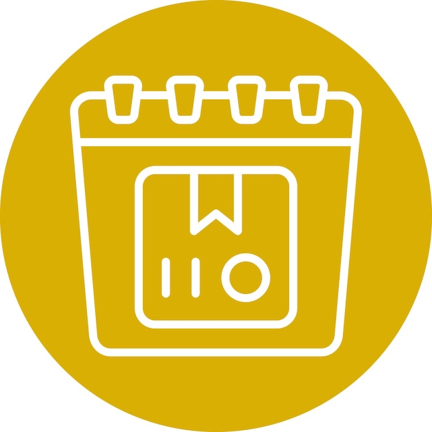 Estilo del icono del calendario de diseño vectorial