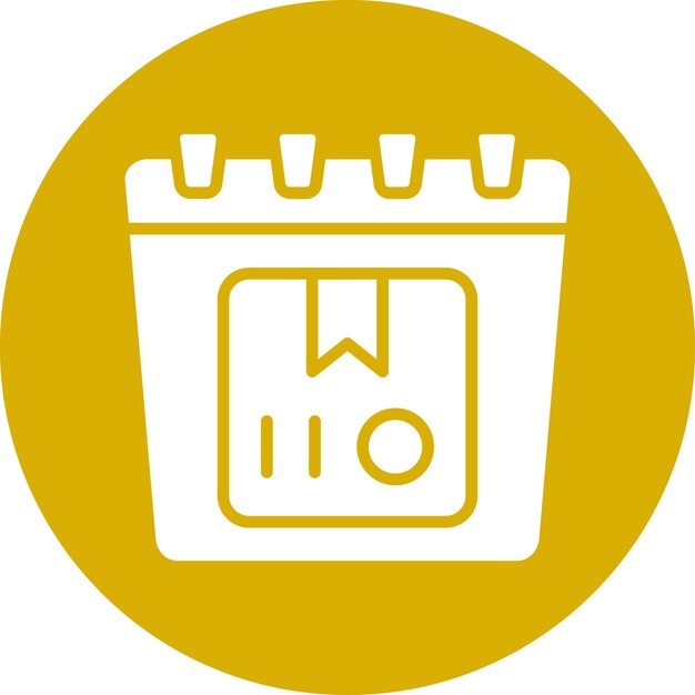 Estilo del icono del calendario de diseño vectorial