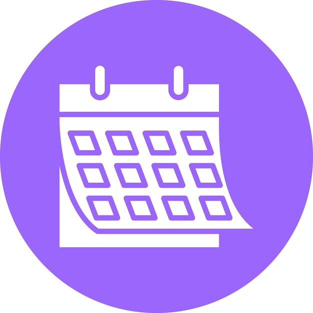 Estilo del icono del calendario de diseño vectorial
