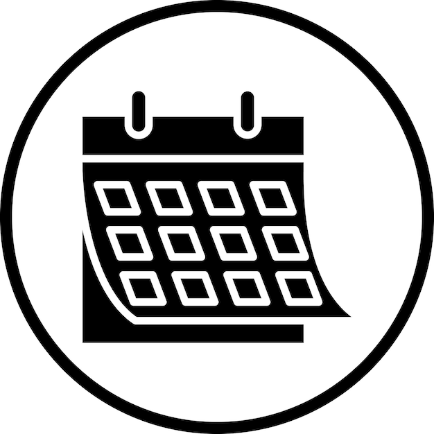 Estilo del icono del calendario de diseño vectorial