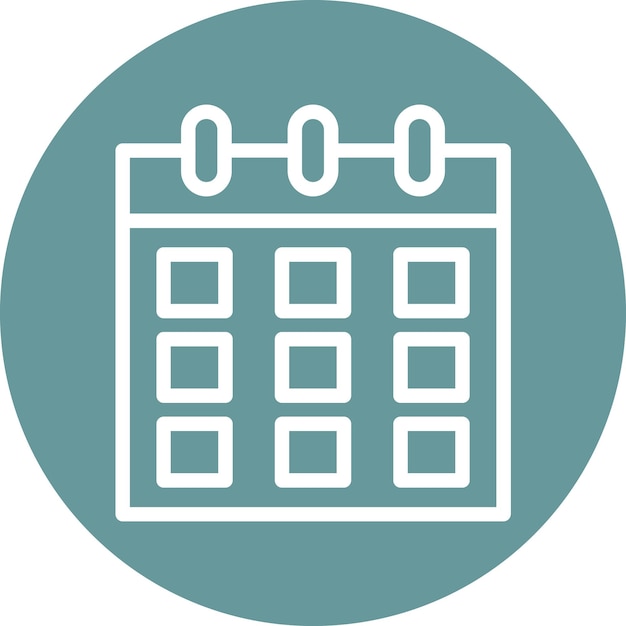 Estilo del icono del calendario de diseño vectorial