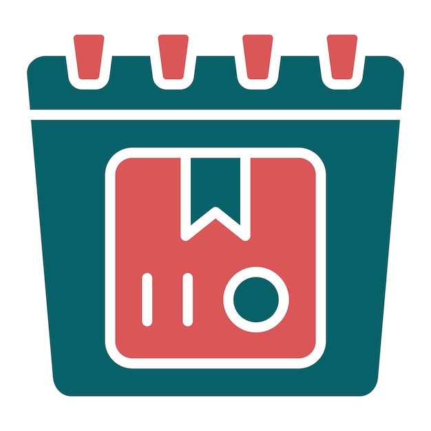 Estilo del icono del calendario de diseño vectorial