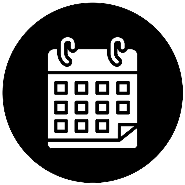 Estilo del icono del calendario de diseño vectorial