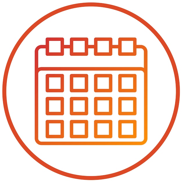 Estilo del icono del calendario de diseño vectorial