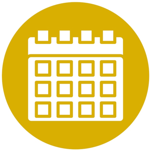 Estilo del icono del calendario de diseño vectorial