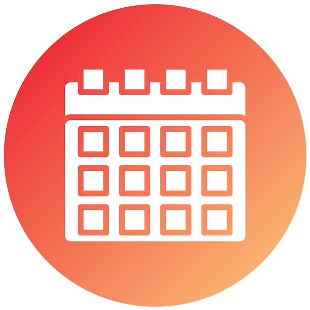 Estilo del icono del calendario de diseño vectorial