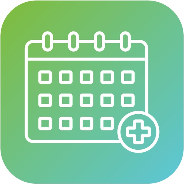 Estilo del icono del calendario de diseño vectorial