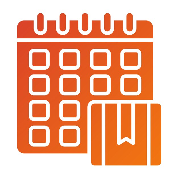Estilo del icono del calendario de diseño vectorial