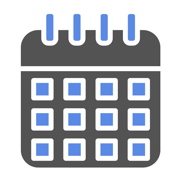 Estilo del icono del calendario de diseño vectorial