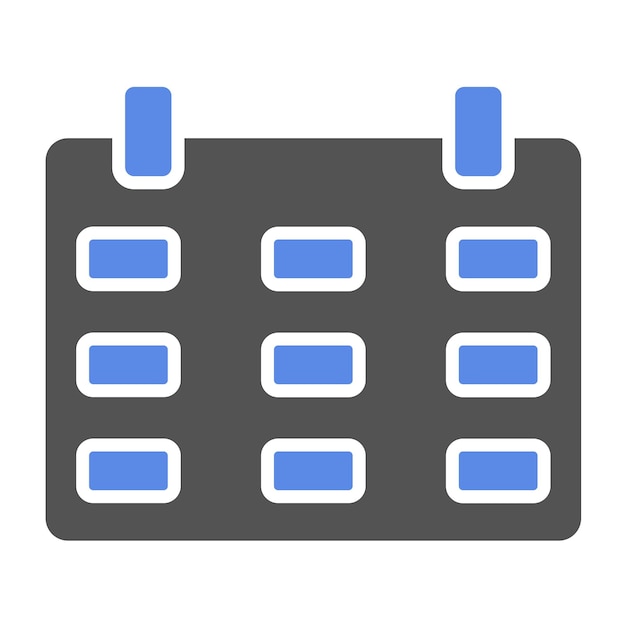 Estilo del icono del calendario de diseño vectorial