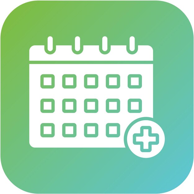 Estilo del icono del calendario de diseño vectorial