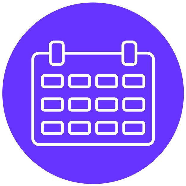 Estilo del icono del calendario de diseño vectorial