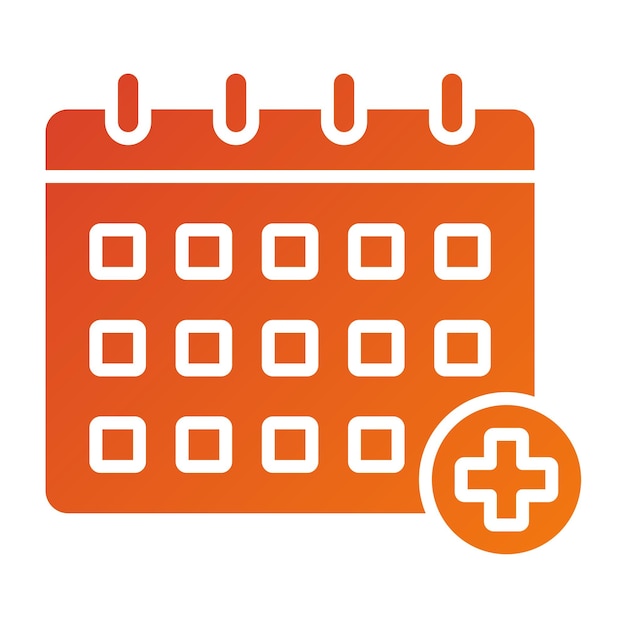 Estilo del icono del calendario de diseño vectorial