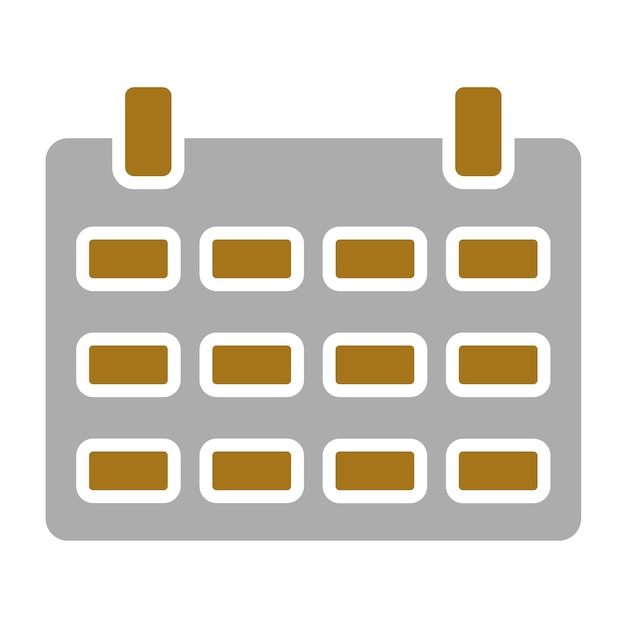 Estilo del icono del calendario de diseño vectorial