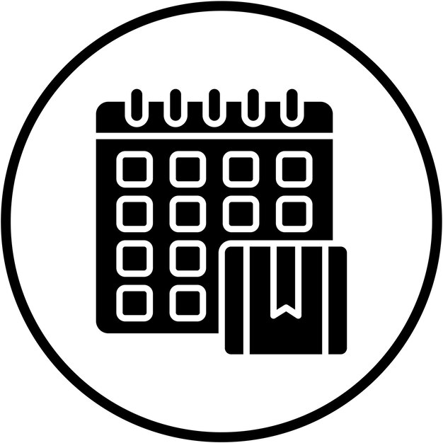 Estilo del icono del calendario de diseño vectorial