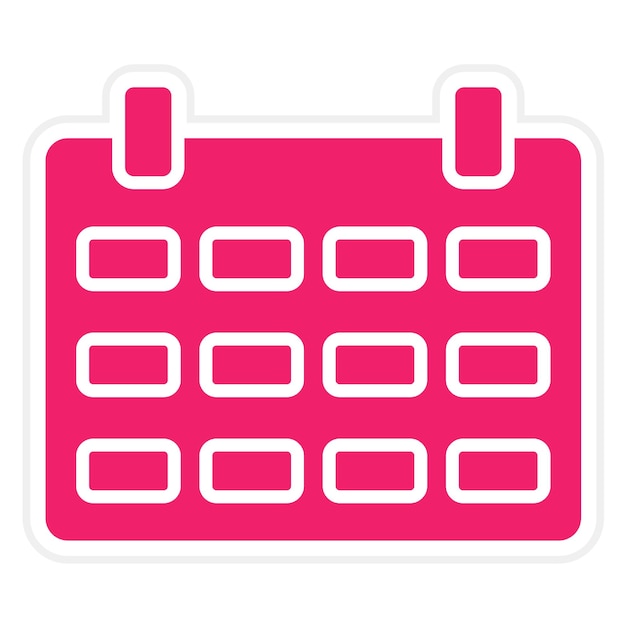 Estilo del icono del calendario de diseño vectorial