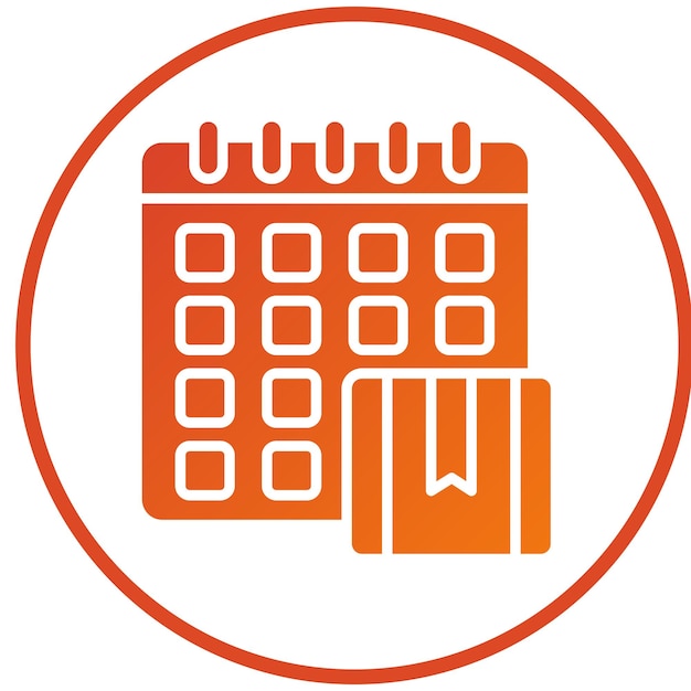 Estilo del icono del calendario de diseño vectorial