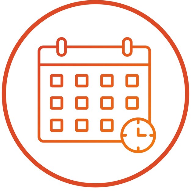 Estilo del icono del calendario de diseño vectorial