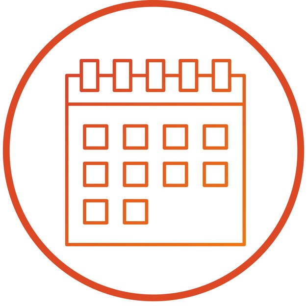 Estilo del icono del calendario de diseño vectorial