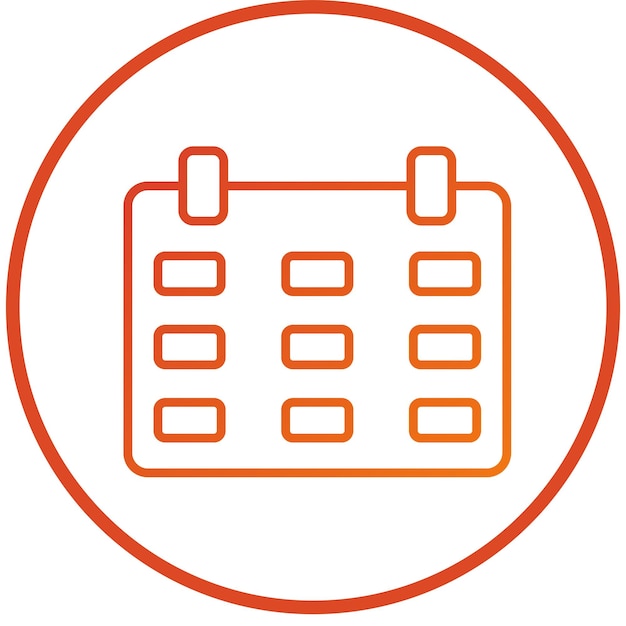 Estilo del icono del calendario de diseño vectorial