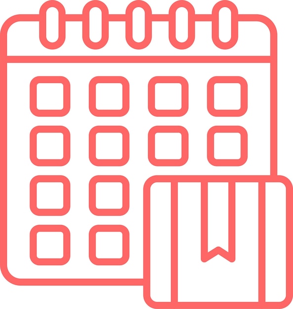 Estilo del icono del calendario de diseño vectorial