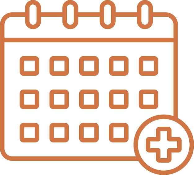 Estilo del icono del calendario de diseño vectorial