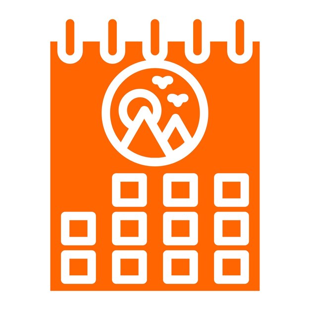 Estilo del icono del calendario de diseño vectorial