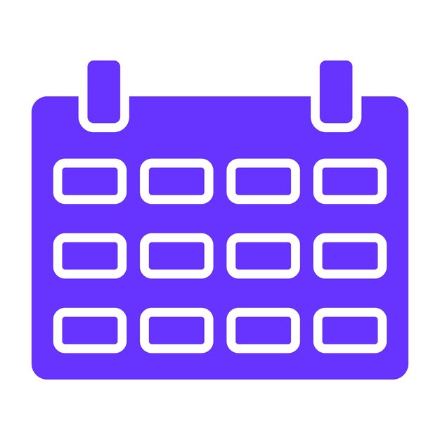 Estilo del icono del calendario de diseño vectorial