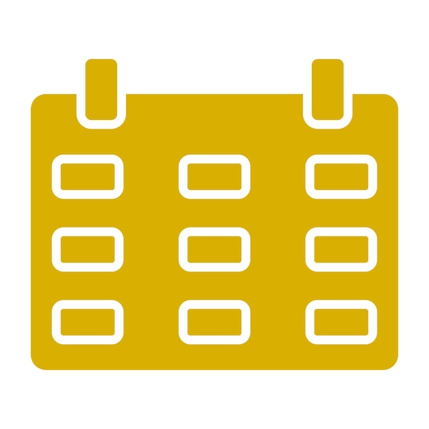 Estilo del icono del calendario de diseño vectorial