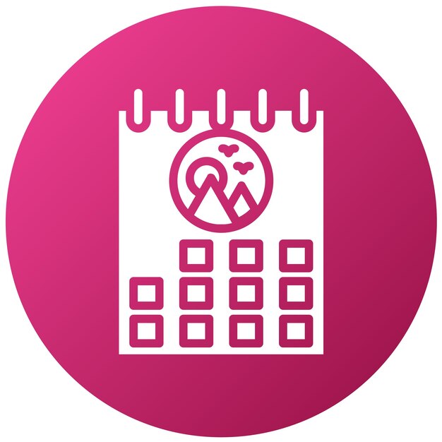 Estilo del icono del calendario de diseño vectorial