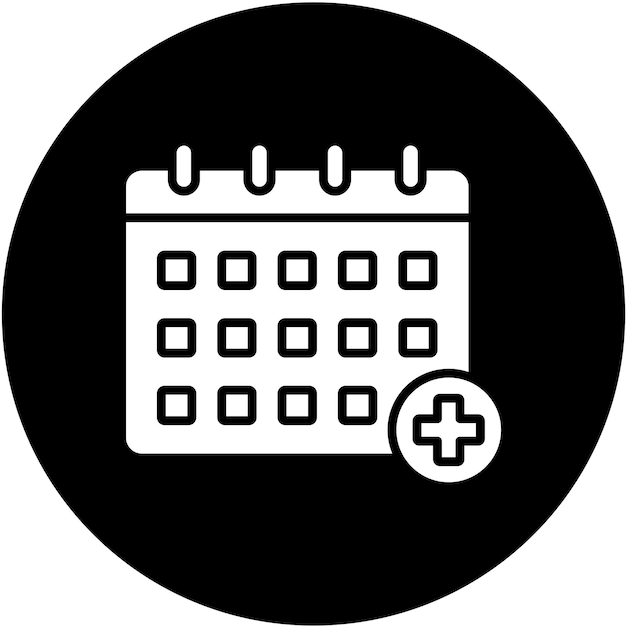 Estilo del icono del calendario de diseño vectorial