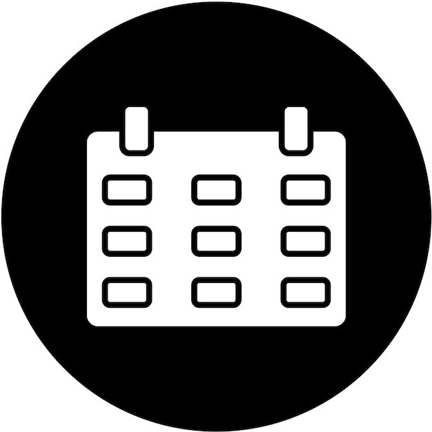 Estilo del icono del calendario de diseño vectorial