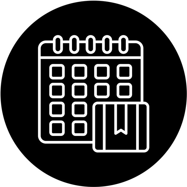 Estilo del icono del calendario de diseño vectorial