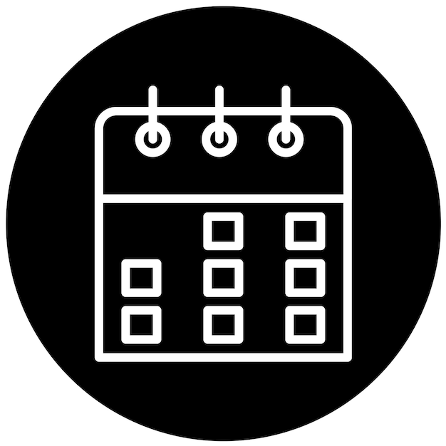 Estilo del icono del calendario de diseño vectorial