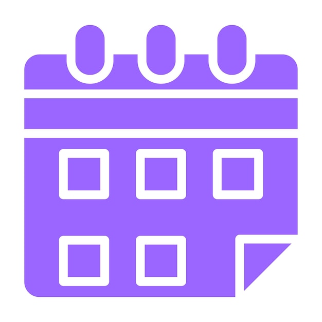 Estilo del icono del calendario de entrenamiento de diseño vectorial