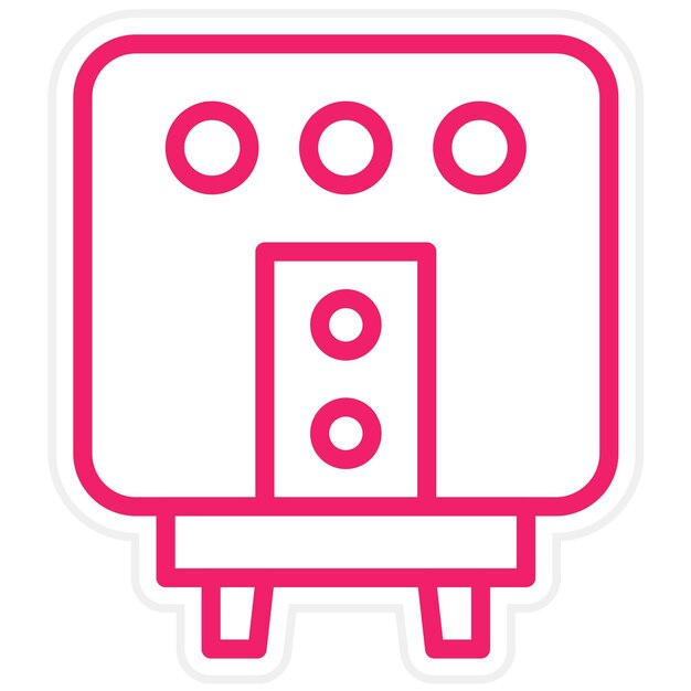 Estilo del icono del calentador de agua de diseño vectorial