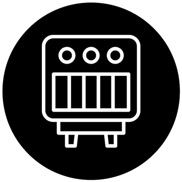 Estilo del icono del calentador de diseño vectorial